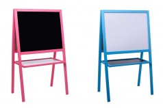 Мольберт - дошка двостороння для малювання, магнітна, (синій, рожевий) 110*65*55 см
