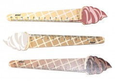 Лінійка дерев'яна фігурна 12 см Морозиво