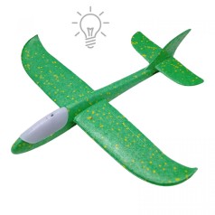 Пінопластовий планер-літачок, 48 см, зі світлом (зелений)