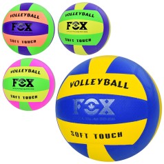 М'яч волейбольний офіційний розмір, ПУ, 260-280г, неон, 4кольори, ігла, сітка, у п/е /24/