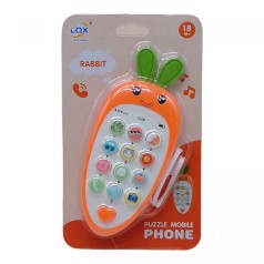Развивающая игрушка "Морковка-телефон" (оранжевая)