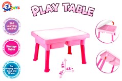 Ігровий столик для творчості, рожевий, Технок 43х31х27 см