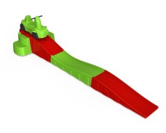 Машинка зі спуском пластикова (3 м), Фламінго (зелено-червона)