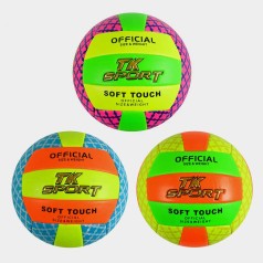 М`яч волейбольний  "TK Sport", 3 види, матеріал м`який PVC, вага 280-300 грамів, розмір №5, МІКС ВИДІВ /60/