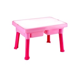 Ігровий столик дитячий, рожевий, з контейнером, 27х43х31 см