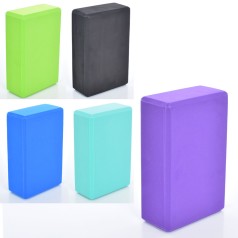 Блок для йоги EVA, 120г, 5 кольорів, 22,5х15х8см