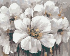 Картини за номерами Riviera Blanca Білі квіти (40x50) (RB-0702)