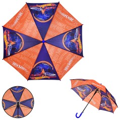 Дитяча парасолька Hot Wheels поліестер, розмір тростини – 67 см, діаметр у розкритому вигляді – 86 см