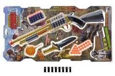Іграшкова зброя гвинтівка, з ножем, три види куль: круглі кулі, патрони, снаряди з присосками