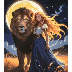 Набір для розпису по номерах Сила та ніжність Strateg розміром 40х50 см (VA-4680)