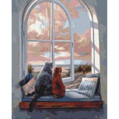 Картина за номерами: Пейзаж для котиків