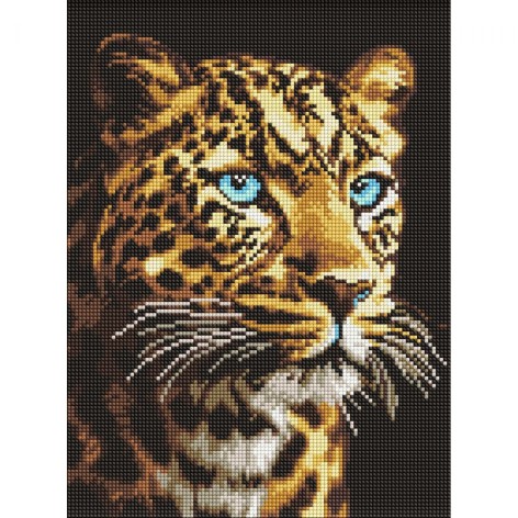 Алмазная мозаика "Взгляд ягуара" 30х40 см