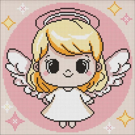 Алмазная мозаика - "Святой ангелочек" ©art_selena_ua, 30х30см