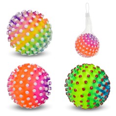 Мяч резиновый 3'' 4 микс цвета, 90г /300/