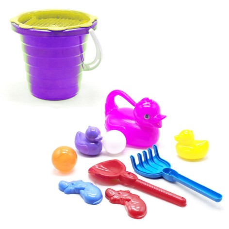 Песочный набор с лейкой фиолетовый.