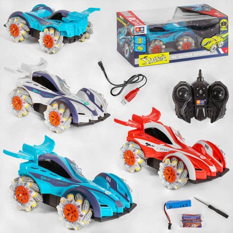 Р/К машина 3 кольори, акумулятор 3.7 V, світло, звук, в кор.