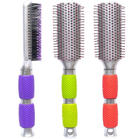 Щітка масажна вузька з прогумованою ручкою X1-135 24см