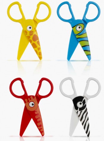 Ножницы детские пластиковые 12,5 см Zoo Colorino