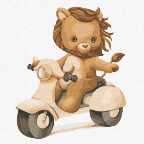 Картина по номерам "Будущий байкер"???