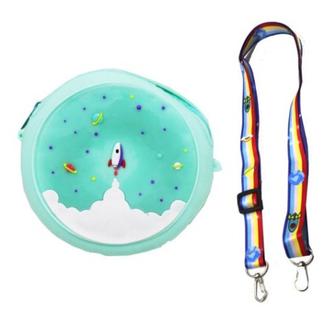 Силіконова сумочка "Ракета", бірюзова.