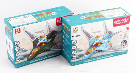 УЦЕНКА 30% Літак батар., 2 кольори, світло, звук, кор. 24*8,5*16см 
