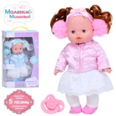 Кукла 31см, музыка (песни, укр), соска, 2 цвета, бат(табл), в кор-ке, 22,5-36-10,5см 