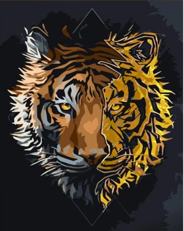 Набор для росписи по номерам Тигр Strateg размером 30х40 см (SS6812)