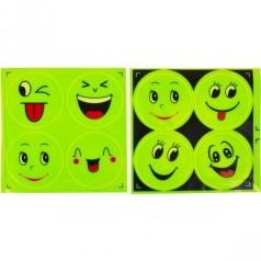 Наклейки світловідбивні "Смайл веселий" 6,5 см