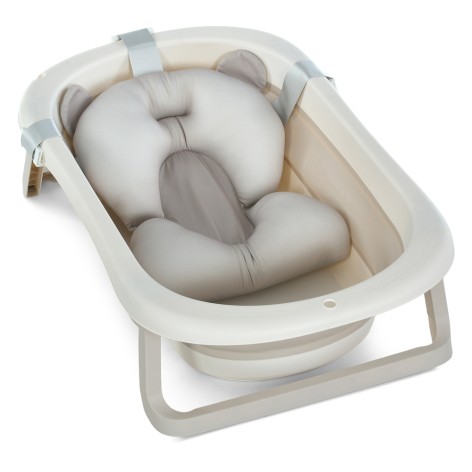 Ванночка ME 1151 PLUS Cool Gray дитяча, з термометром, вкладиш, силікон, складана 78,3*49,3*20,5, сірий /1/