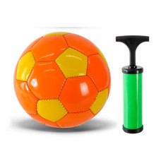 Мяч футбольный PVC №2 с насосом (оранжевый)
