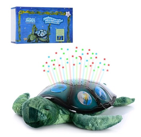 Ночник черепаха (плюш + пластик), 35 см, проект ночного неба, 3 режима, на батарейке, в коробке, 35-21-11 см
