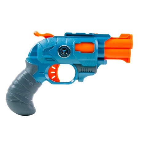 Пистолет механический, игрушечный, с двойным дулом и мягкими патронами, 20 см