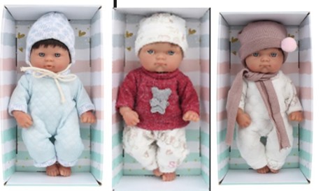 Пупс микс 3 виды кор. 24см 