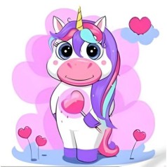 Набор для росписи по номерам Сказочный единорожник Strateg размером 30х30 см (ES-0879)