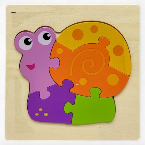 Вкладиш-пазл дерев'яний "Равлик" (15х15 см)