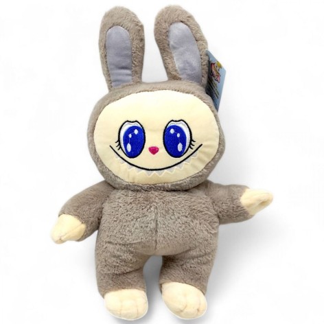 Мʼяка іграшка "Лабубу" 40 см (сірий)