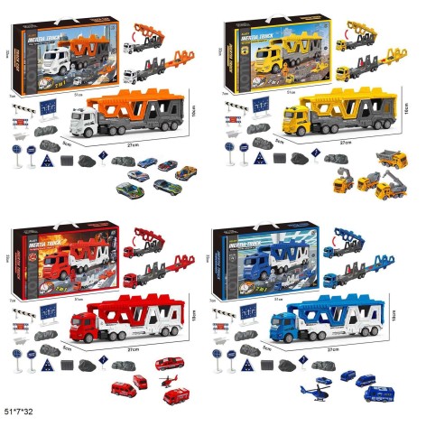 Трейлер-трек 755-D/756-A/757-B/758-B інерц.з метал.машинками 4в.кор.51*7*32 