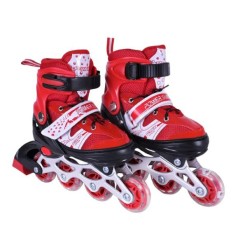 Роликовые коньки размер L (38-41) колеса PVC (КРАСНЫЕ)