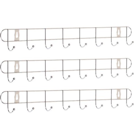 Вішалка настінна на 8 гачків, 54*5*4 см 240-8