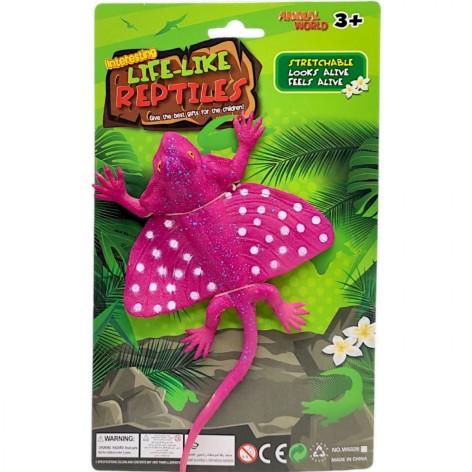 Антистресс тянучка (30 см), Рептилия малиновая