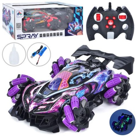 Радіокерована машина, 2,4G, трюкова, ,корпус що не б'ється, звук, світло, пар, 2 кольори, на акум., USB-зарядне, в кор-ці, 38-21-14,5см 
