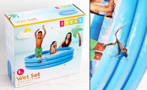 УЦІНКА 30% Басейн дитячий, круглий, хрустальний, 147-33см, 330л, ненадув, ремкомплект, в кор-ці