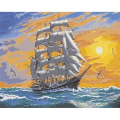 Картина по номерам Морской пейзаж "Хозяин морей" 40*50 см