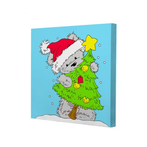 Набір для розпису по контурах Riviera Blanca "За ялинкою" 25x25 см (КА-170)