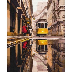 Картина за номерами: Міський трамвай