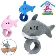 Слеп-браслет з м'якою іграшкою акула 24 см плюш 3 кольори