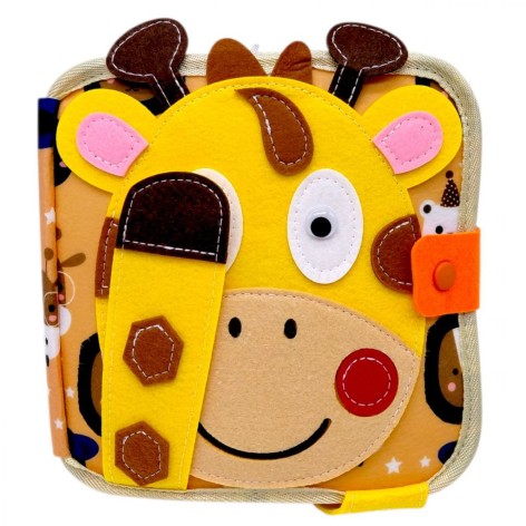 Мягкая книжка-бизиборд (фетровый, изучение форм, цветов, животных, пальчиковые игры, на липучках)