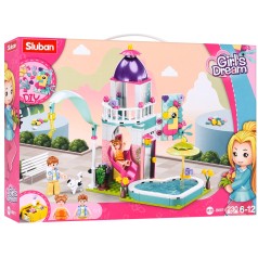 Конструктор SLUBAN будиночок/ігр.майданчик,басейн,фігурки,230дет,в кор.,33-24-5,5см /16/