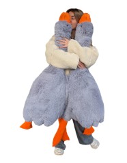 Мягкая игрушка Гусь серый 140см, травка