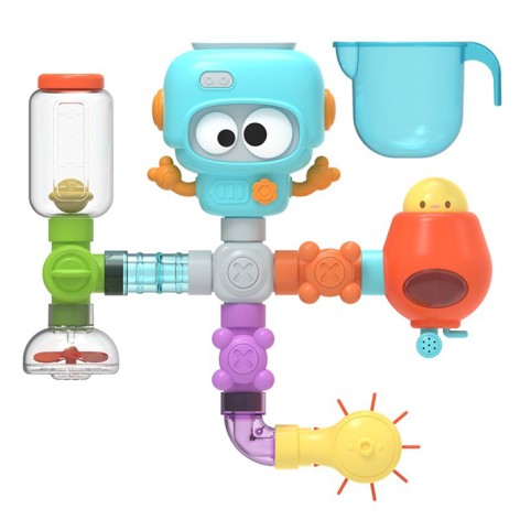 Игра для купания водопад, робот, ковшик, присоски, в кор-це, 19,5-13,5-11,5см 